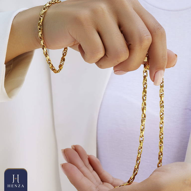 خرید دستبند طلا زنانه بافت 