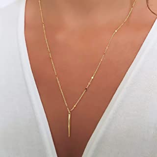 گردنبند طلا زنانه مناسب برای لباس یقه هقت